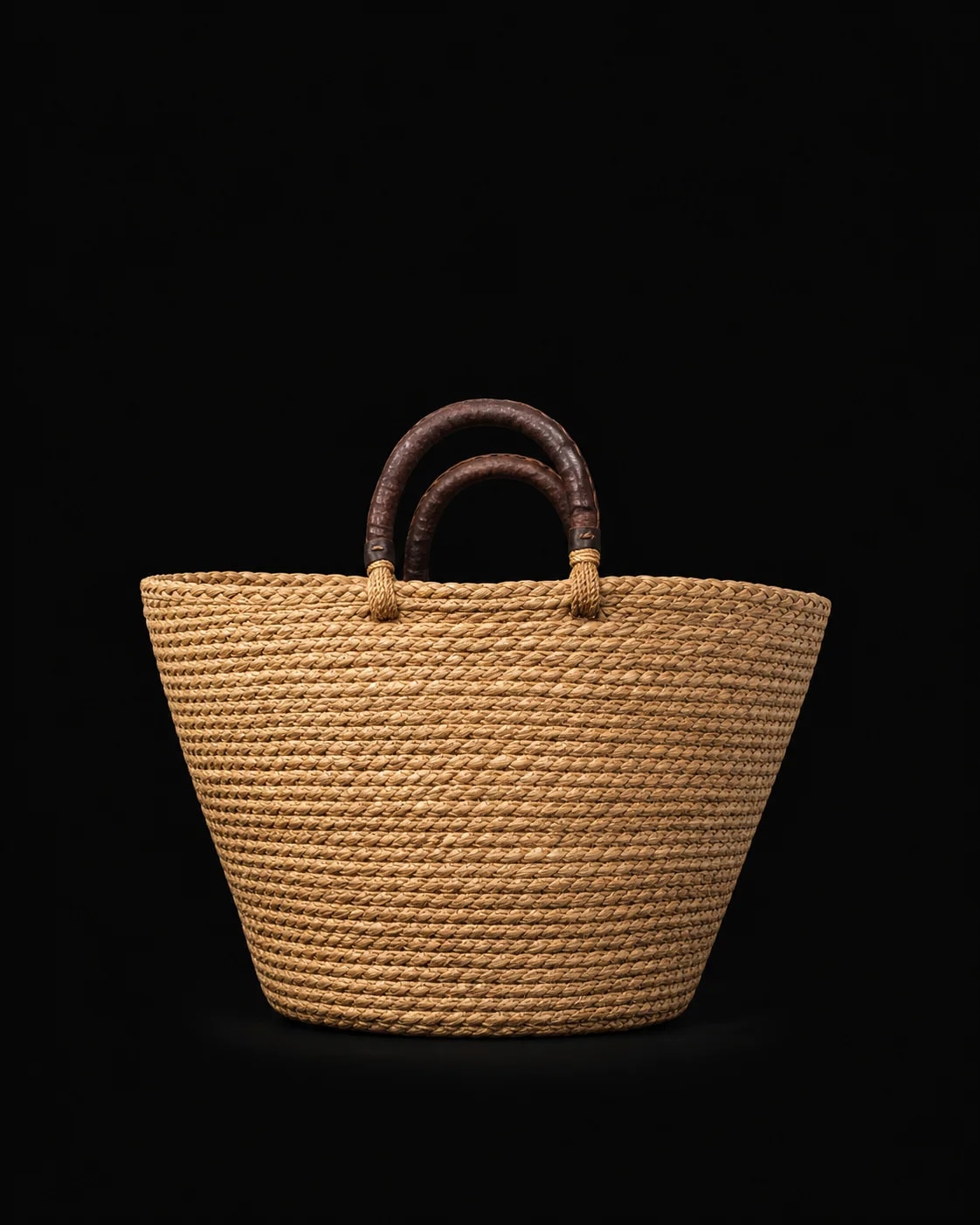 Natural woven market basket